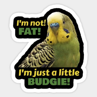 Fat Budgie Parakeet Parrot Sticker